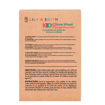 Kids Biodegradable Dental Floss Picks 160 Counts | Penguin Unflavored