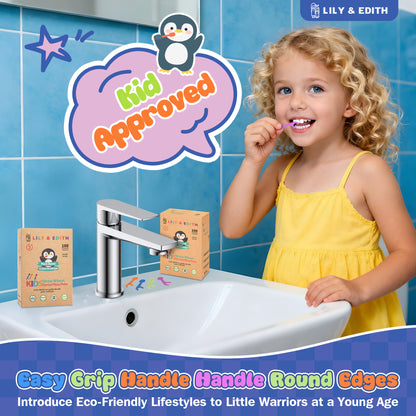 Kids Biodegradable Dental Floss Picks 160 Counts | Penguin Unflavored