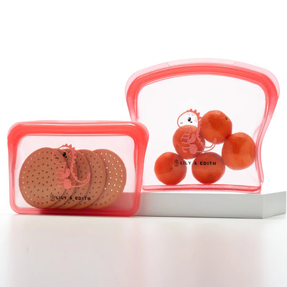 silicone reusable sandwich and snack bag, a sustainable lunch solution for kids and adults, parents, teachers