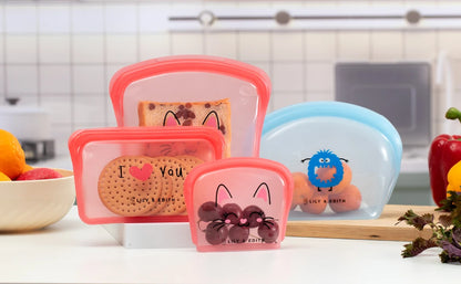 Reusable silicone sandwich bags