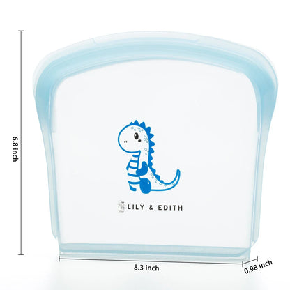 Reusable silicone sandwich bags