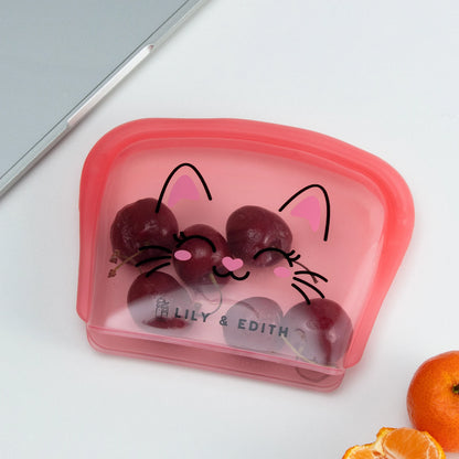 Silicone Reusable Pocket Snack Bag | Bear